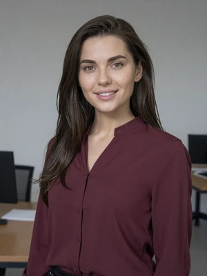 Kseniya, 25-year-old professional Belarusian woman from Brest with dark brown hair
